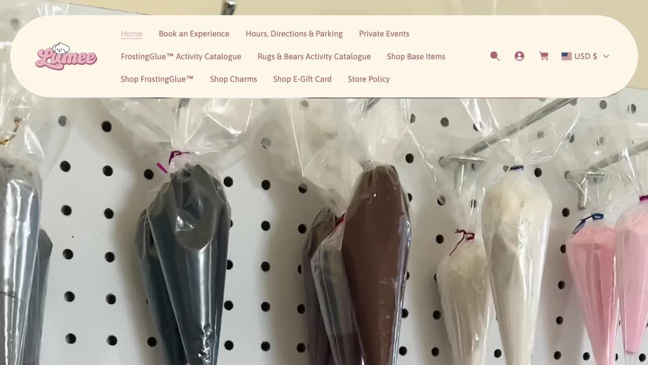 Lumee DIY — official homepage, scrolling down and back up